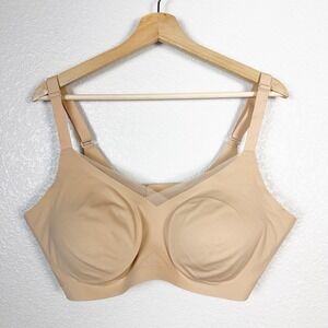 Honeylove Womens CrossOver Original Wireless Smooth Support Comfort Bra Tan 2X